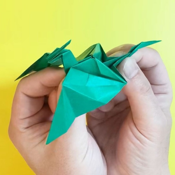 Оригами новогодний дракон